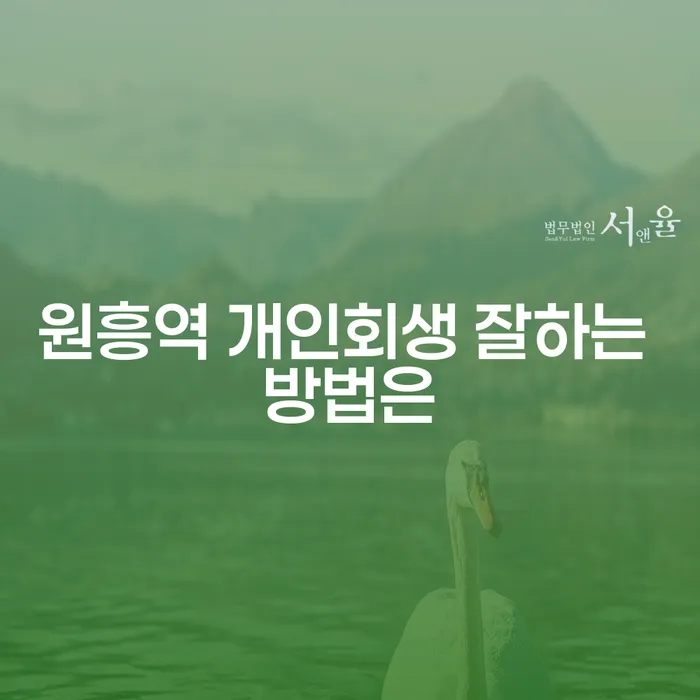 원흥역 개인회생 잘하는 방법은
